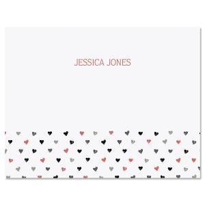 Pink Mini Hearts Note Cards