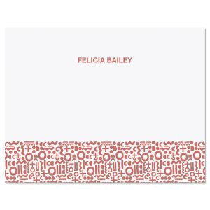 Light Pink Handdrawn Pattern Note Cards