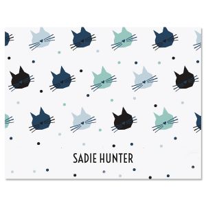 Cat Pattern Note Cards