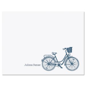 Blue Sketch Bicycle Note Cards
