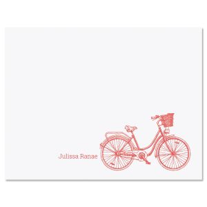 Pink Sketch Bicycle Note Cards