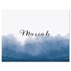 Dipped Watercolor Blue Note Cards