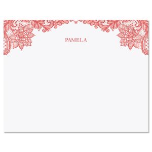 Amelia Lace Pink Note Cards