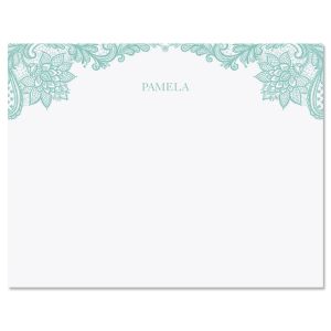Amelia Lace Light Blue Note Cards