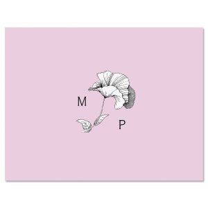 Poppy Monogram Note Cards