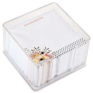 Floral Dots Notes in a Cube