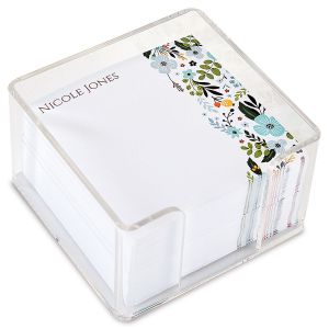 Aubrey Floral Note Sheets in a Cube