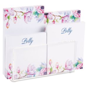 Magnolia Note Pad Set & Acrylic Holder 