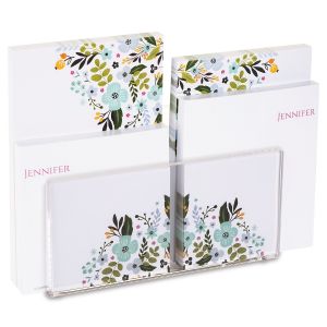 Aubrey Note Pad Set & Acrylic Holder 