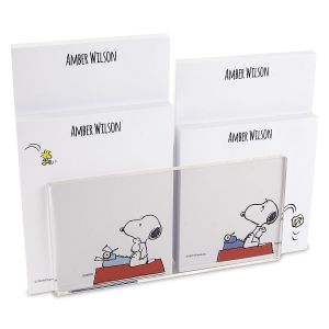 Snoopy's Typewriter Note Pad Set & Acrylic Holder 