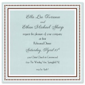 Aqua Chocolate Invitation