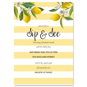 Life and Lemons Shower Invitation - Heavy Weight Stock