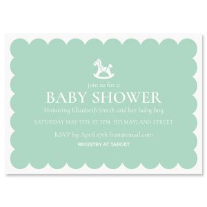 Rocking Horse Shower Invitation - Light Weight Stock