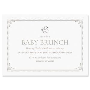 Rubber Ducky Shower Invitation - Heavy Weight Stock