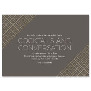 Brilliant Triangle Scallop Invitation - Light Weight Stock