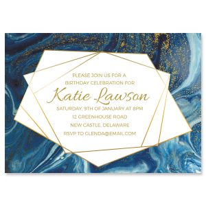 Modern Marble Indulgence Invitation