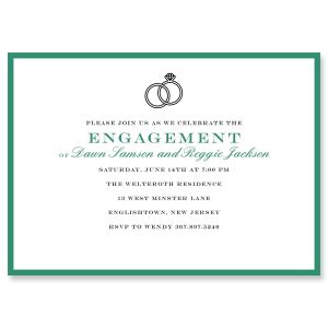 Entwined Ring Invitation - Light Weight Stock