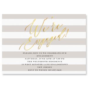 We're Engaged Invitation - Heavy Stock