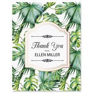 Palm & Gold Thank You Cards - Light Stock