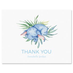 Sleeping Elephant Thank You Cards - Heavy Stock