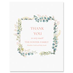 Flora Frame Thank You Cards - Light Stock