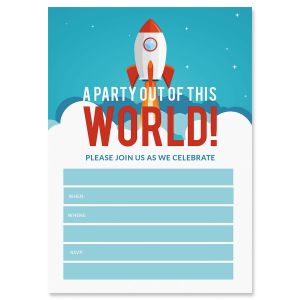 Out of This World Birthday Fill In Invitations