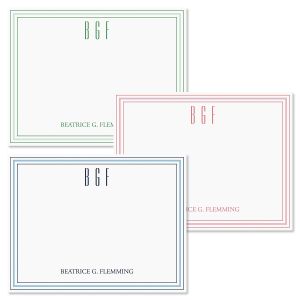Stripes Personalized Correspondence Cards