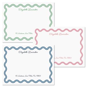 Scalloped Personalized Correspondence Cards