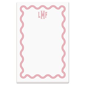 Scalloped Personalized Notepads - Pink