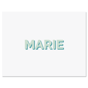 Scalloped Personalized Note Cards - Green