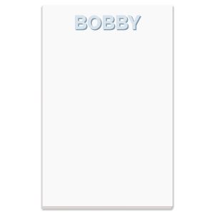Scalloped Personalized Notepads - Blue
