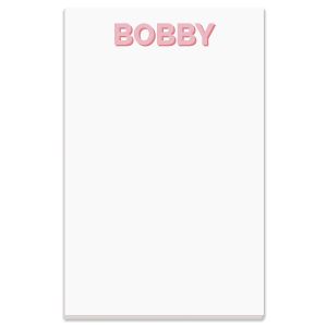 Scalloped Personalized Notepads - Pink