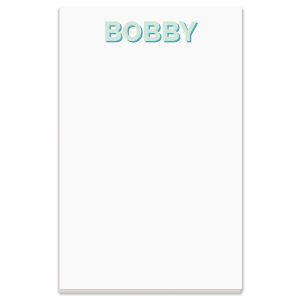 Scalloped Personalized Notepads - Green