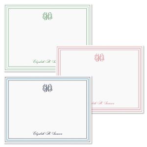 Stripes Personalized Correspondence Cards