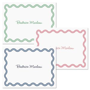 Scalloped Personalized Note Cards