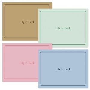 Solid Personalized Note Cards