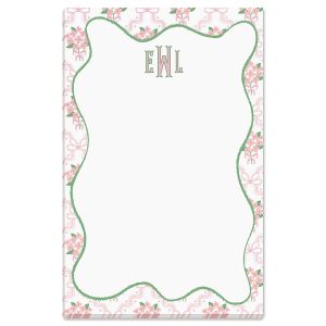 Ribbon Quatrefoil Personalized Notepads