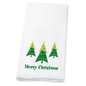Merry Christmas Trees Hand Towels