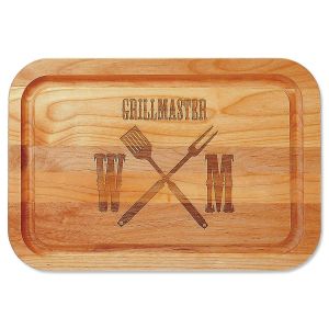Grillmaster Engraved Alder Wood Cutting Board
