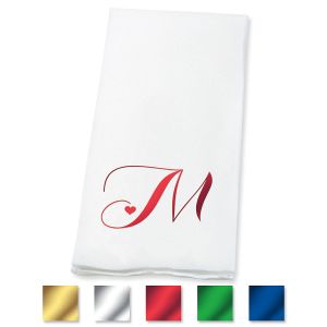 Heart Initial Disposable Hand Towels