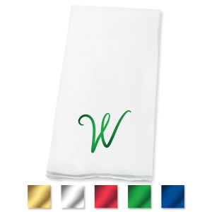 Script Initial Foil-Stamped Disposable Hand Towels