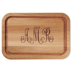 Monogrammed Engraved Alder Wood Cutting Board