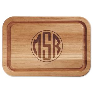 Monogram Engraved Alder Wood Cutting Board