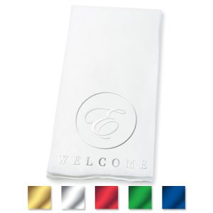 Welcome Circle Initial Disposable Hand Towel