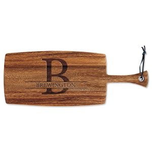Initial & Name Engraved Acacia Wood Paddle Cutting Board