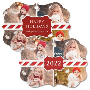 Happy Holidays Custom Photo Ornament