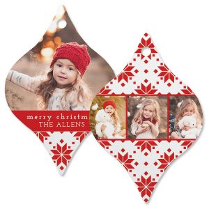 Red Sweater Photo Tapered Ornament