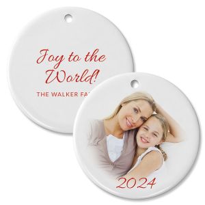 Joy Photo Ornament – Circle