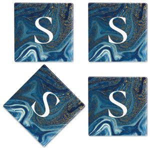 Blue Marble Custom Ceramic Coasters 
