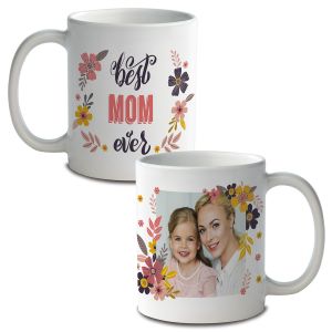 Floral Personalized Photo Mug